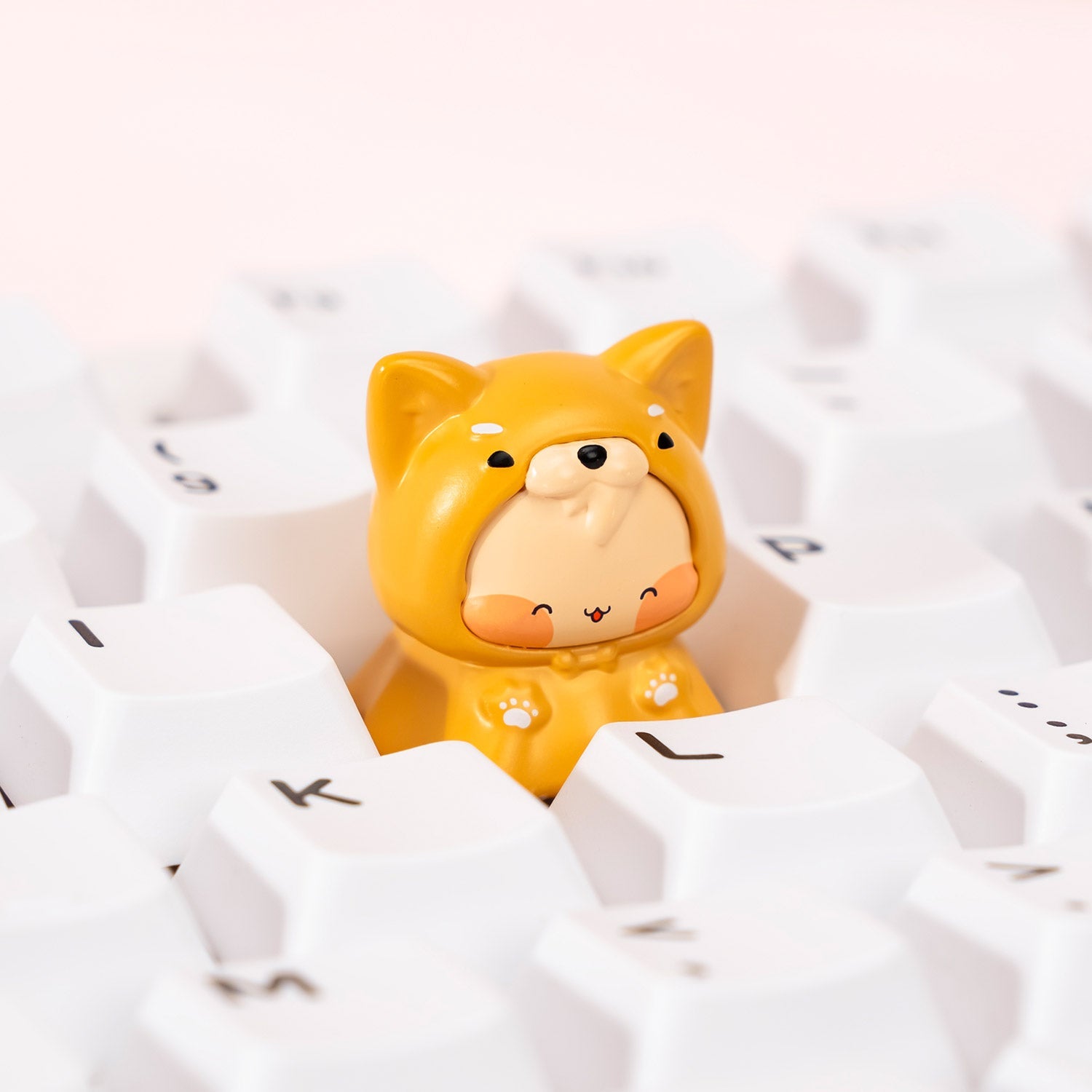 Animal Artisan Keycap × Switch Tester Stubborn Corgi on the Keyboard