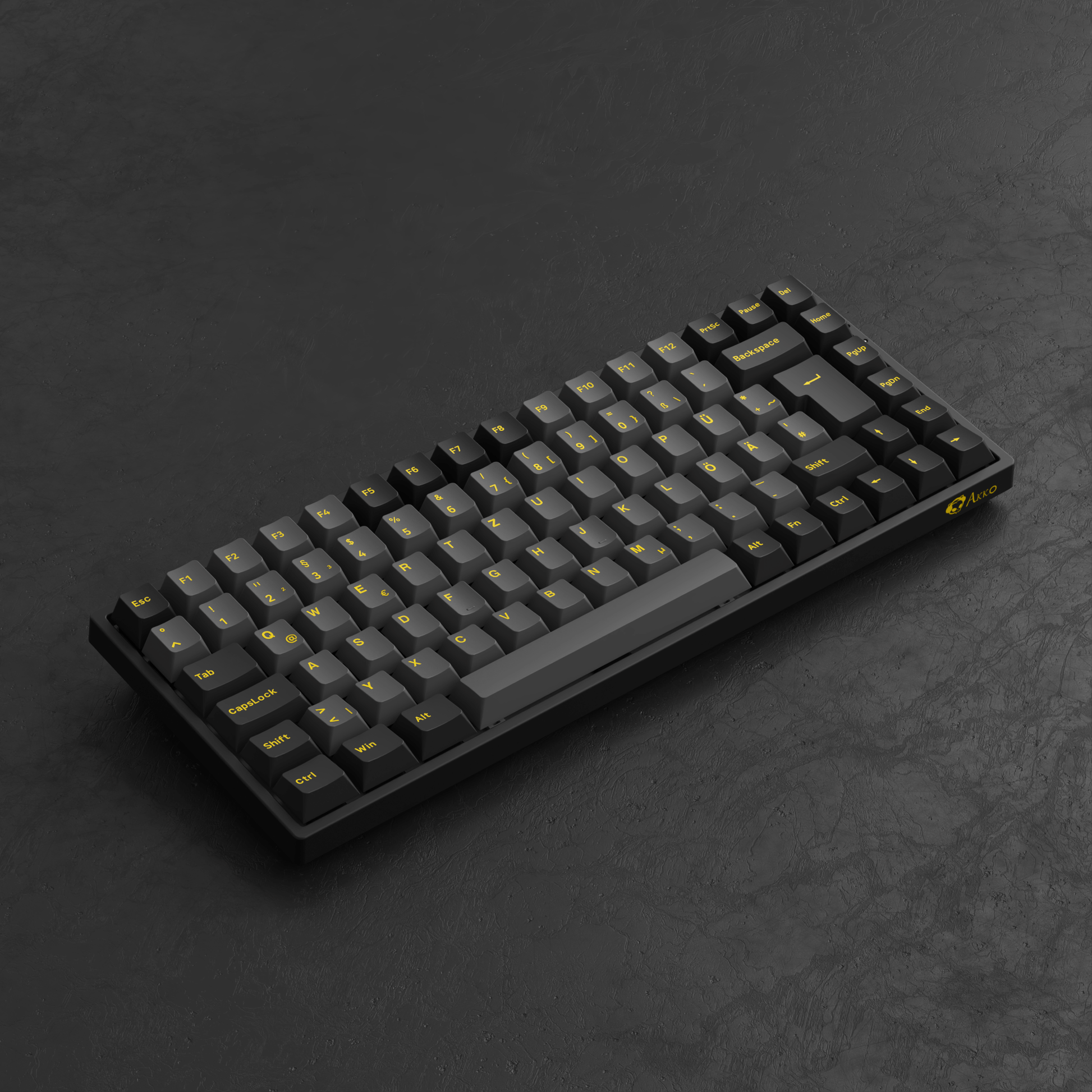 Black & Gold 3084B Plus ISO DE Keybaord Left Side