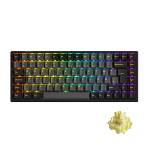 Black & Gold 3084B Plus ISO-DE - Akko V3 Cream Yellow Pro