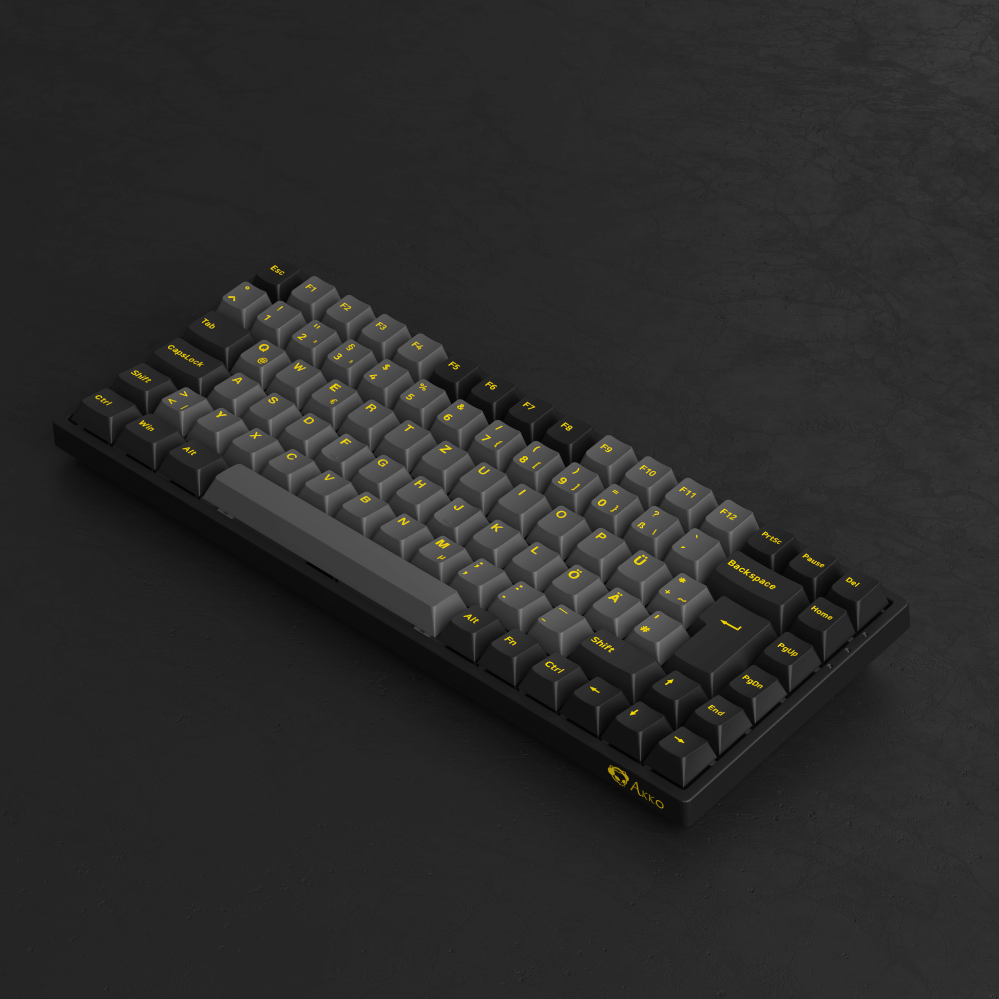 Black & Gold 3084B Plus ISO DE Keybaord Right Side
