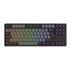 Akko Black & Gold 5087S ISO DE Keyboard with RGB on