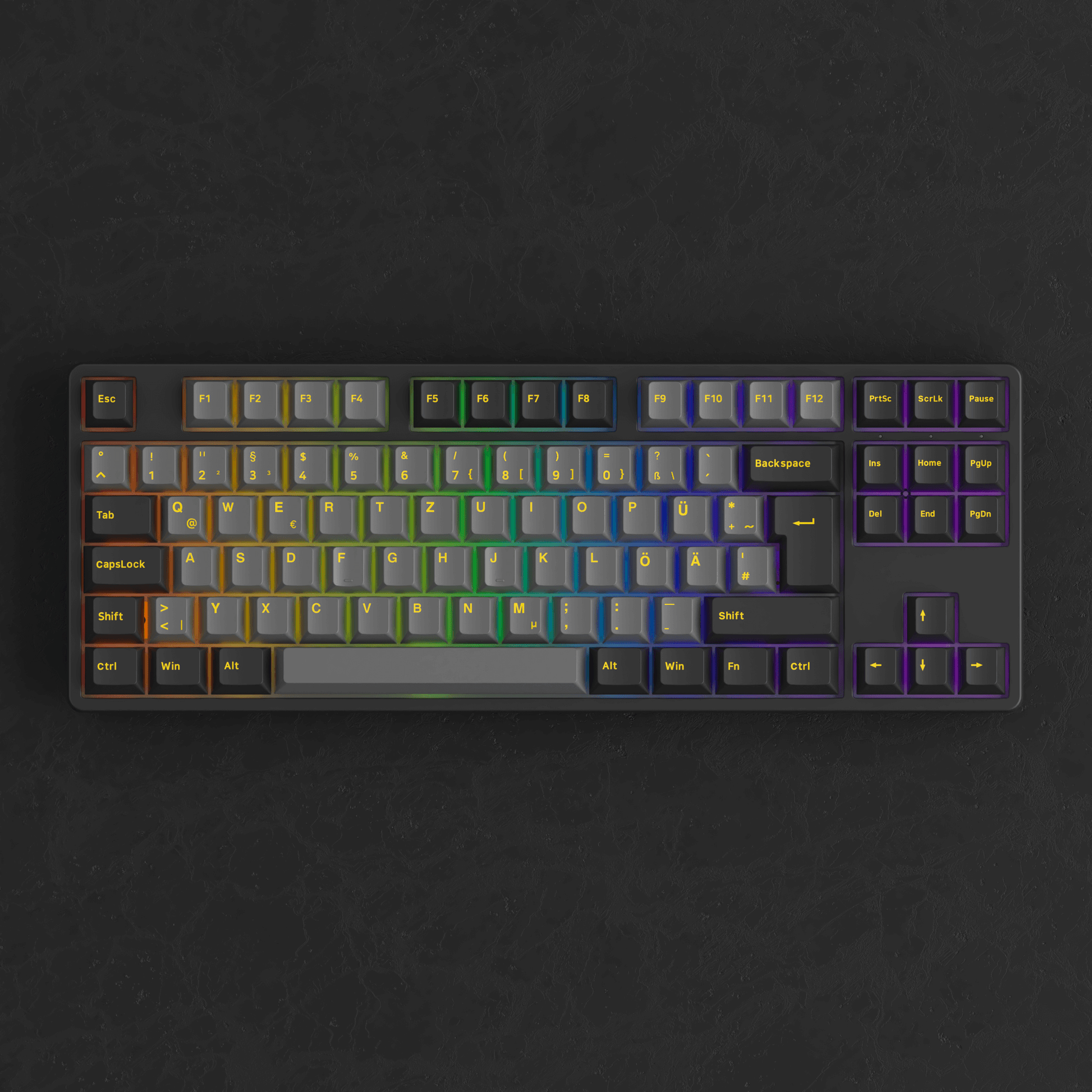 Akko Black & Gold 5087S ISO DE Keyboard