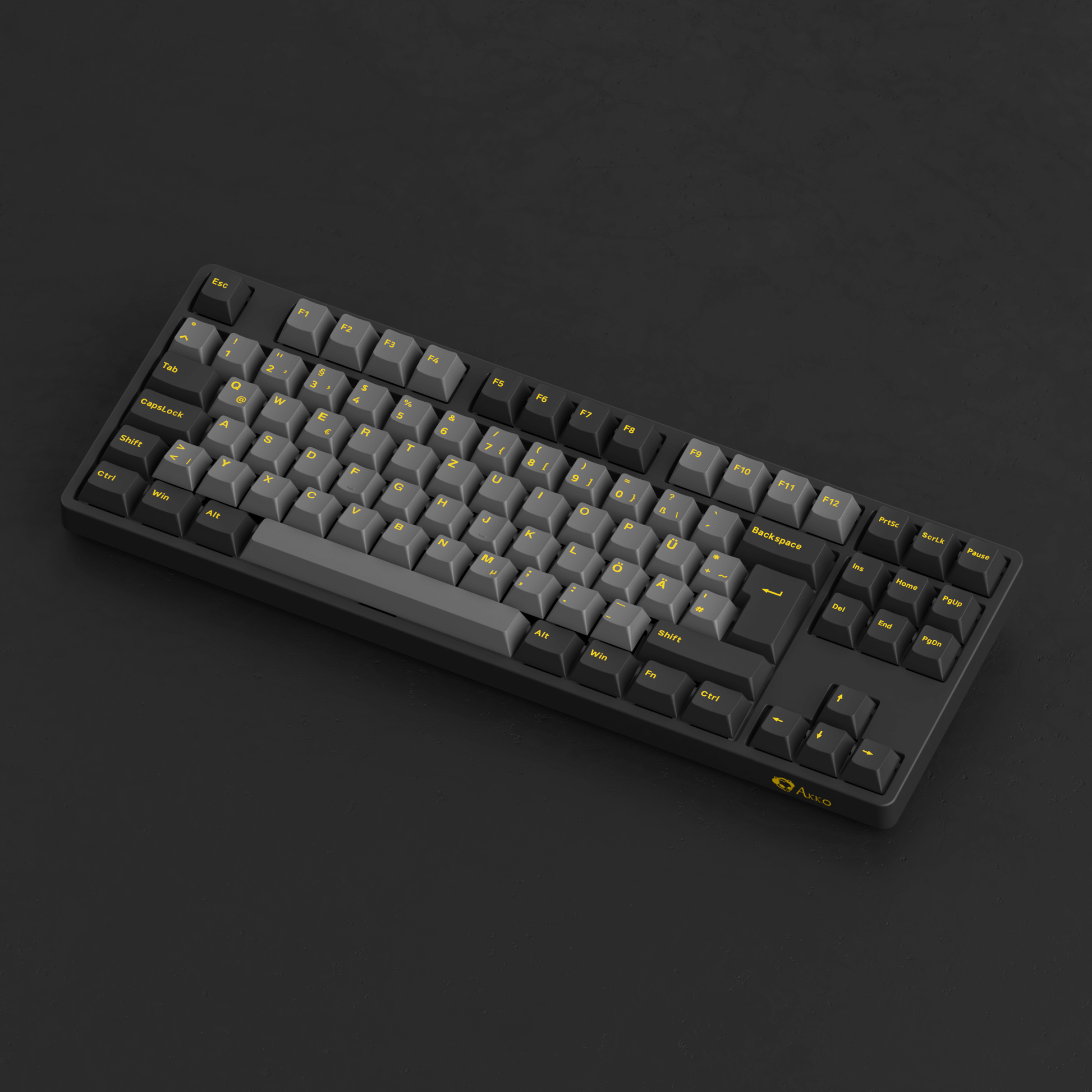 Akko Black & Gold 5087S ISO DE Keyboard Right View