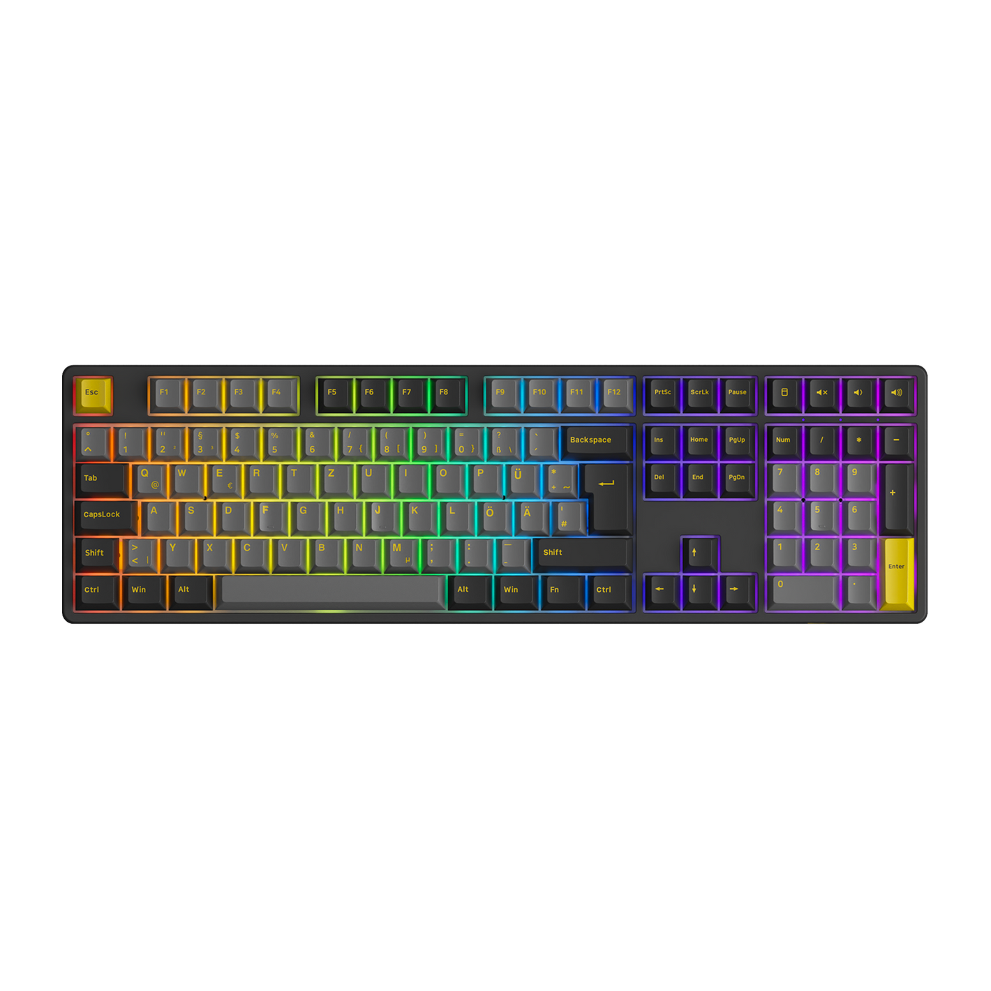 Black & Gold 5108B Plus ISO Tastatur RGB