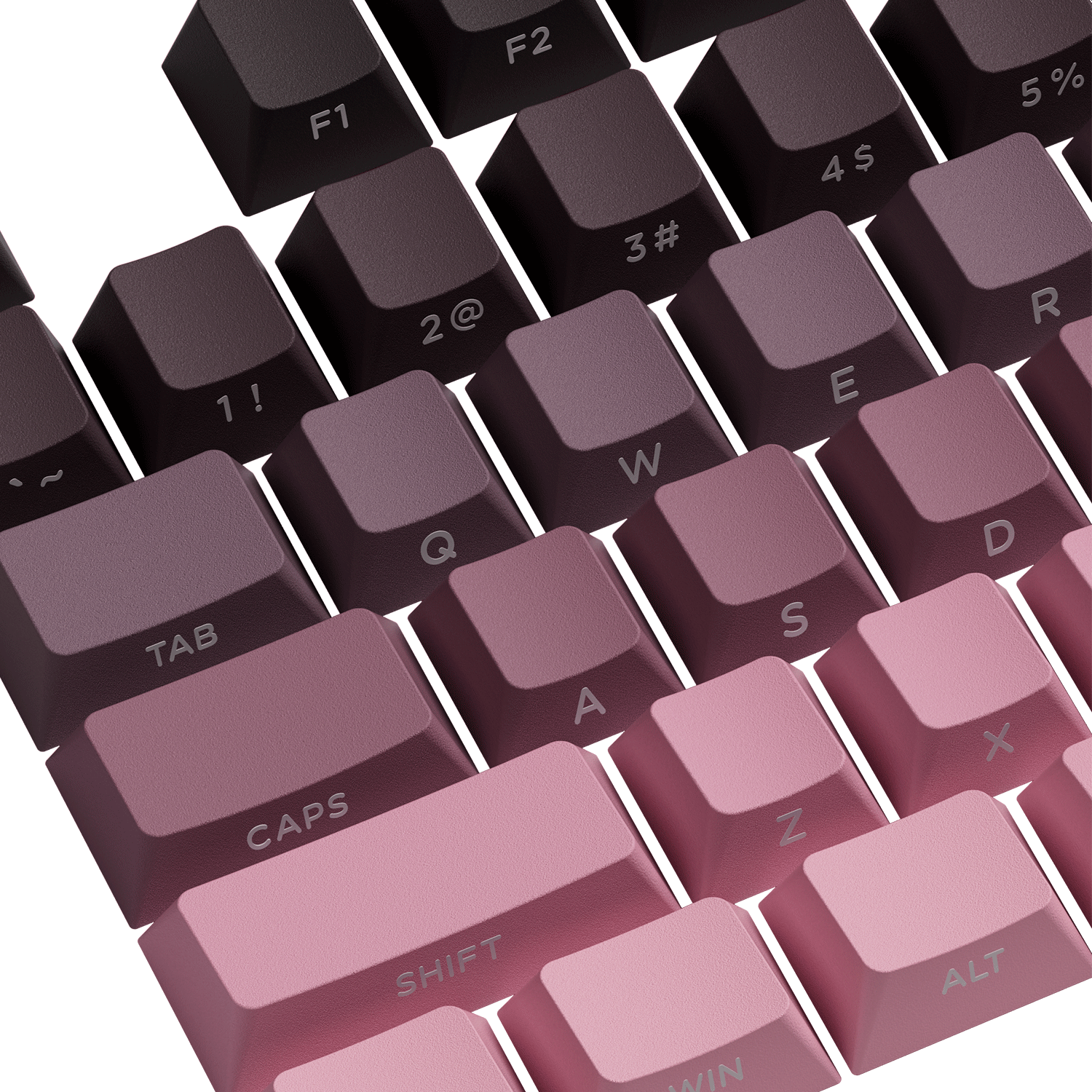 Black & Pink Gradient Keycap Set Key Details
