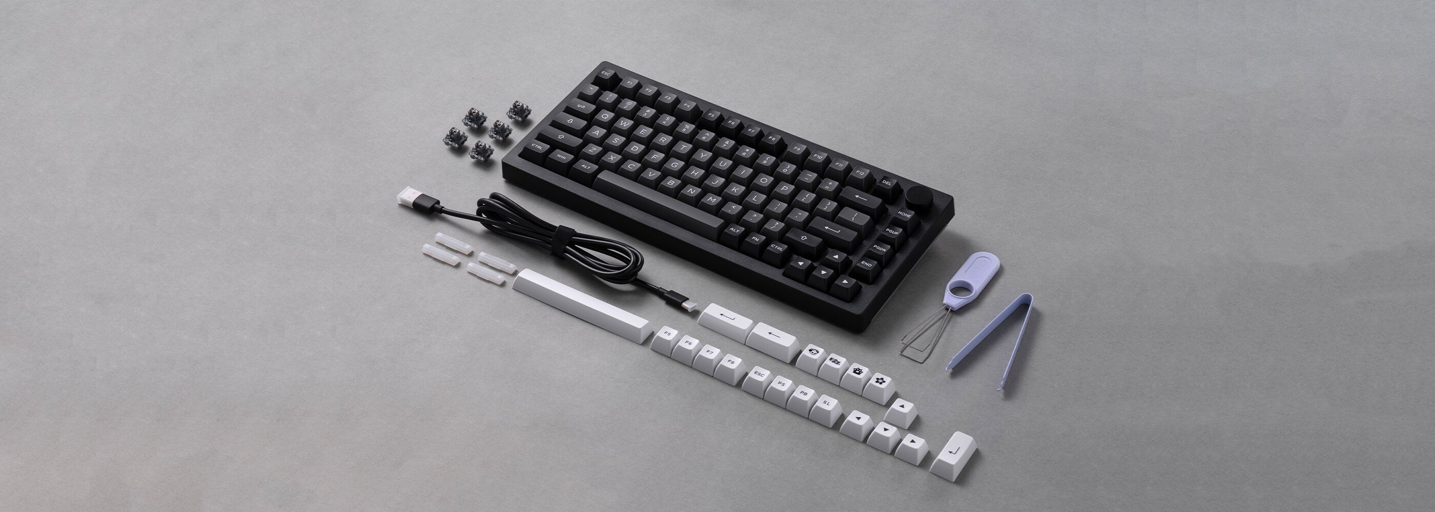 Black & Silver 5075B Plus Tastatur struktur und accessories