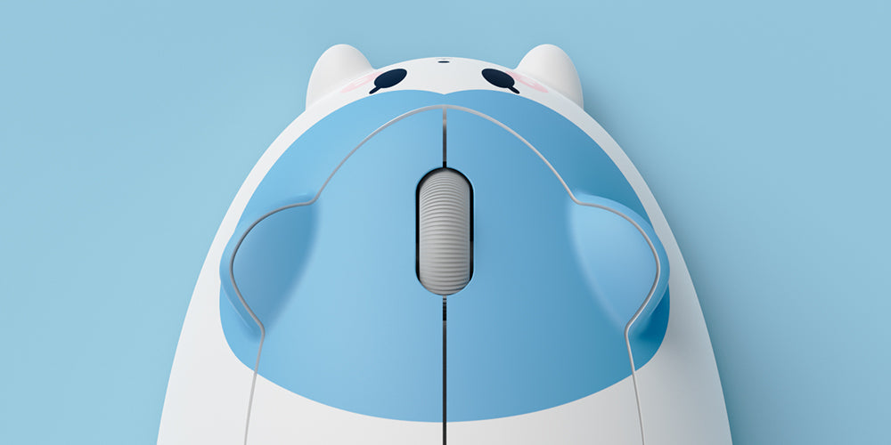 Akko Blue and White Cat Theme Mouse Agile Scroll Wheel