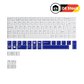 Blue on White ISO Nordic Keycap Set (96 Keys) 