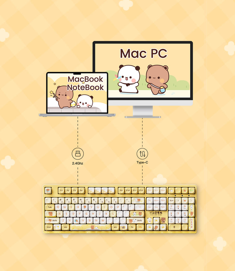 Akko Dudu and Bubu 3108B Full Size Keyboard mode