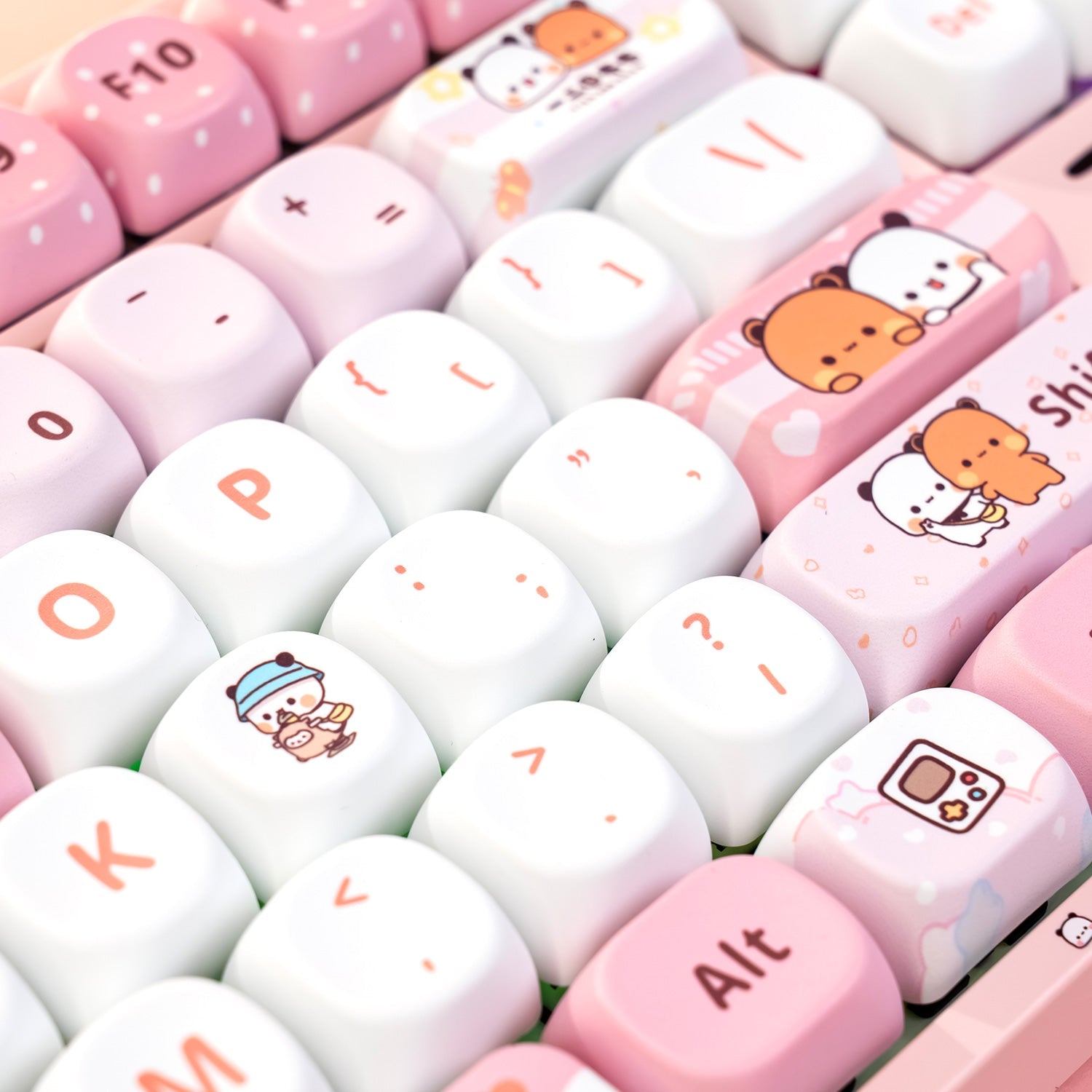 Akko Dudu and Bubu 3108V3 Pink Full Size Keyboard Details