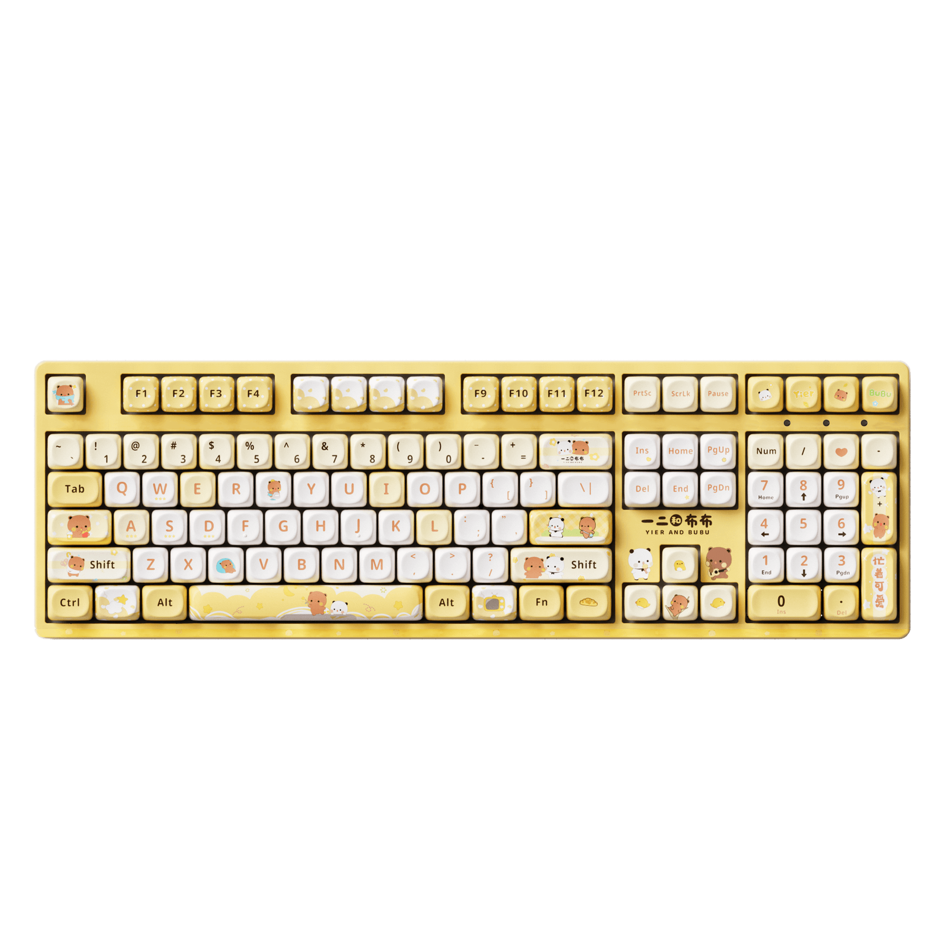 Akko Dudu and Bubu 3108V3 Yellow Keyboards