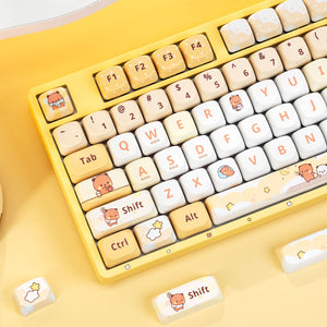 Akko Dudu and Bubu 5108B YellowFull Size Keyboards Lefft Side