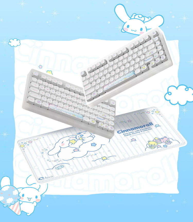 two akko cinnamoroll acr top 75b keyboards and pad for phone