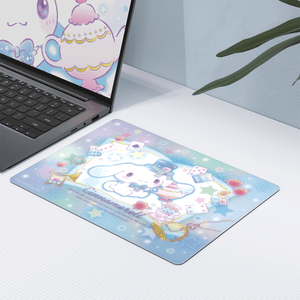 Akko Cinnamoroll Gaming Mouse Pad on the desk
