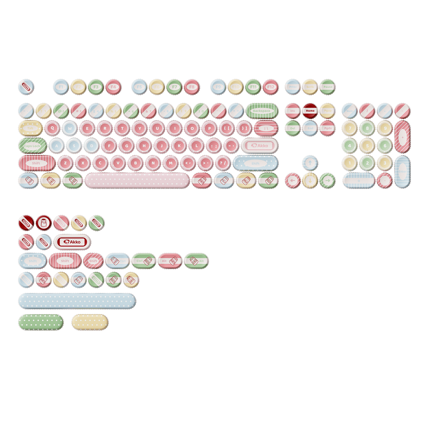 Akko Classic BottleCap Keycaps Set