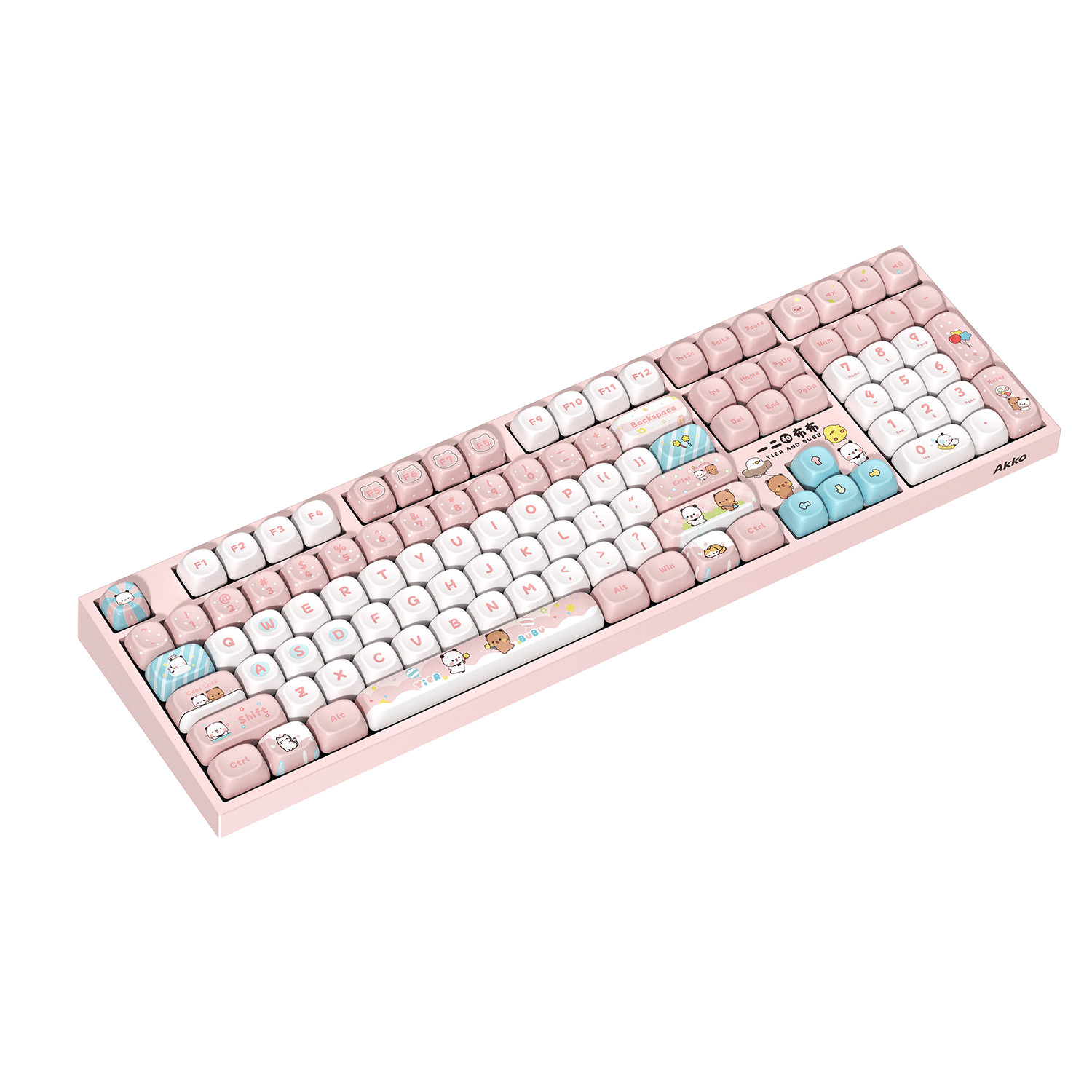 Akko Dudu and Bubu 5108 V5 Mechanical Keyboard Pink Left Side