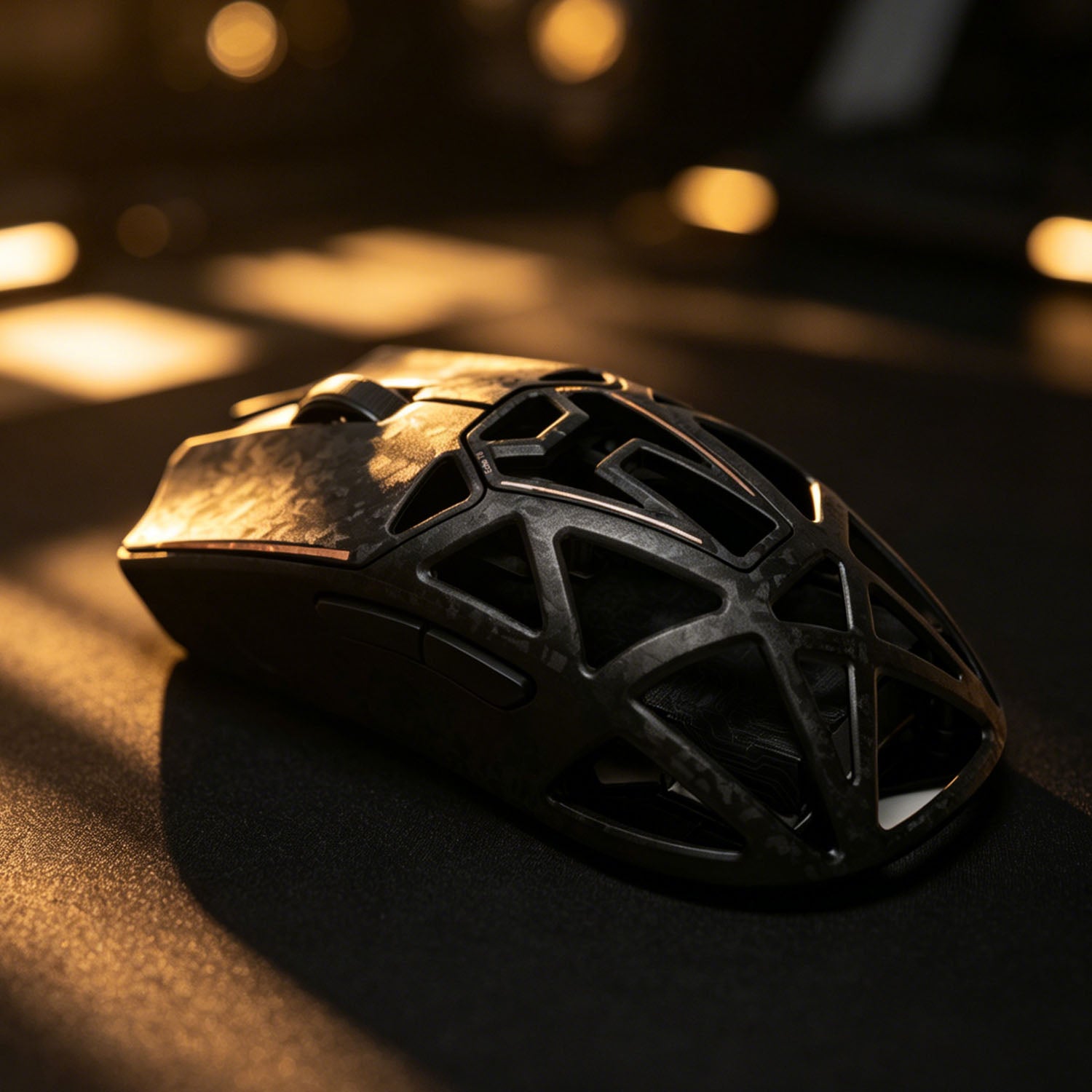 Akko Echo Carbon Fiber Gaming Mouse Black Side Details