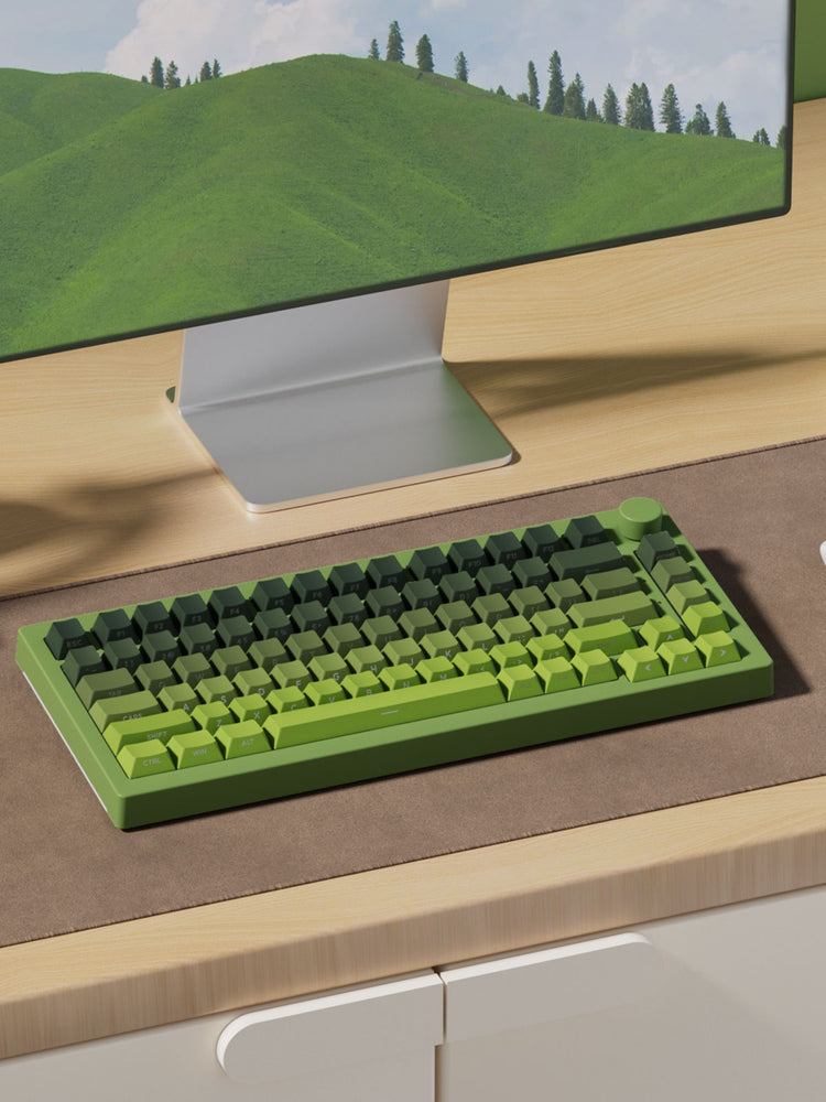 Akko Forest Gradient Keycap Set Install on the Keyboard