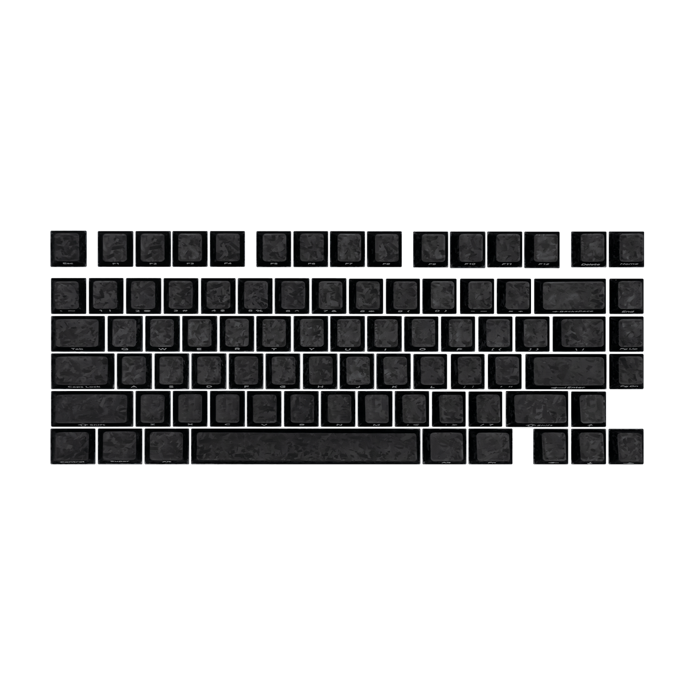 Akko Glassy Carbon Fiber Keycap Set (126-Key)