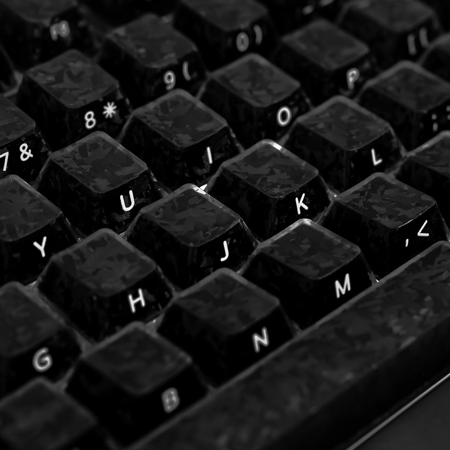 Akko Glassy Carbon Fiber Keycap Set Details