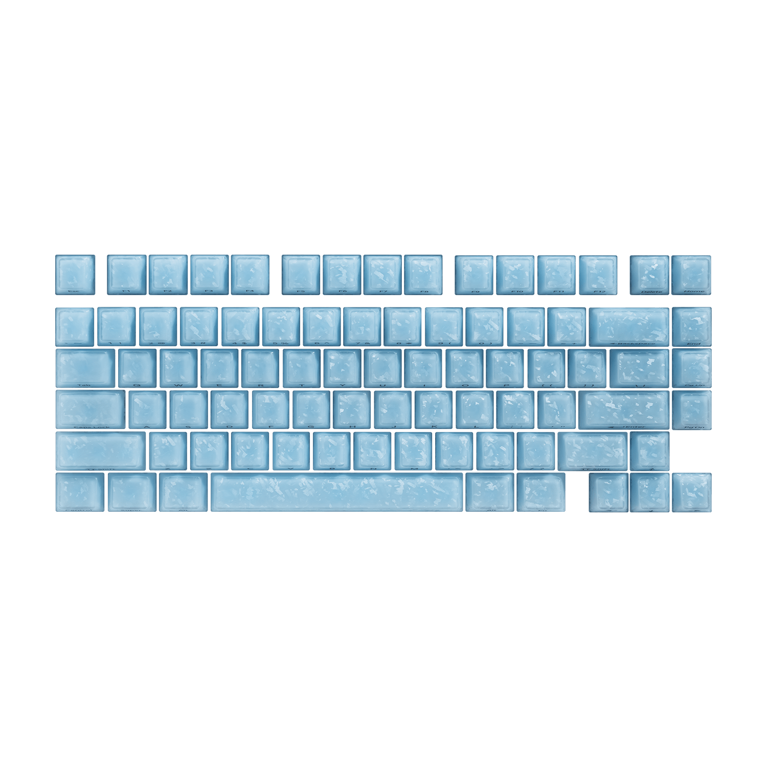 Akko Glassy Carbon Fiber Keycaps Blue