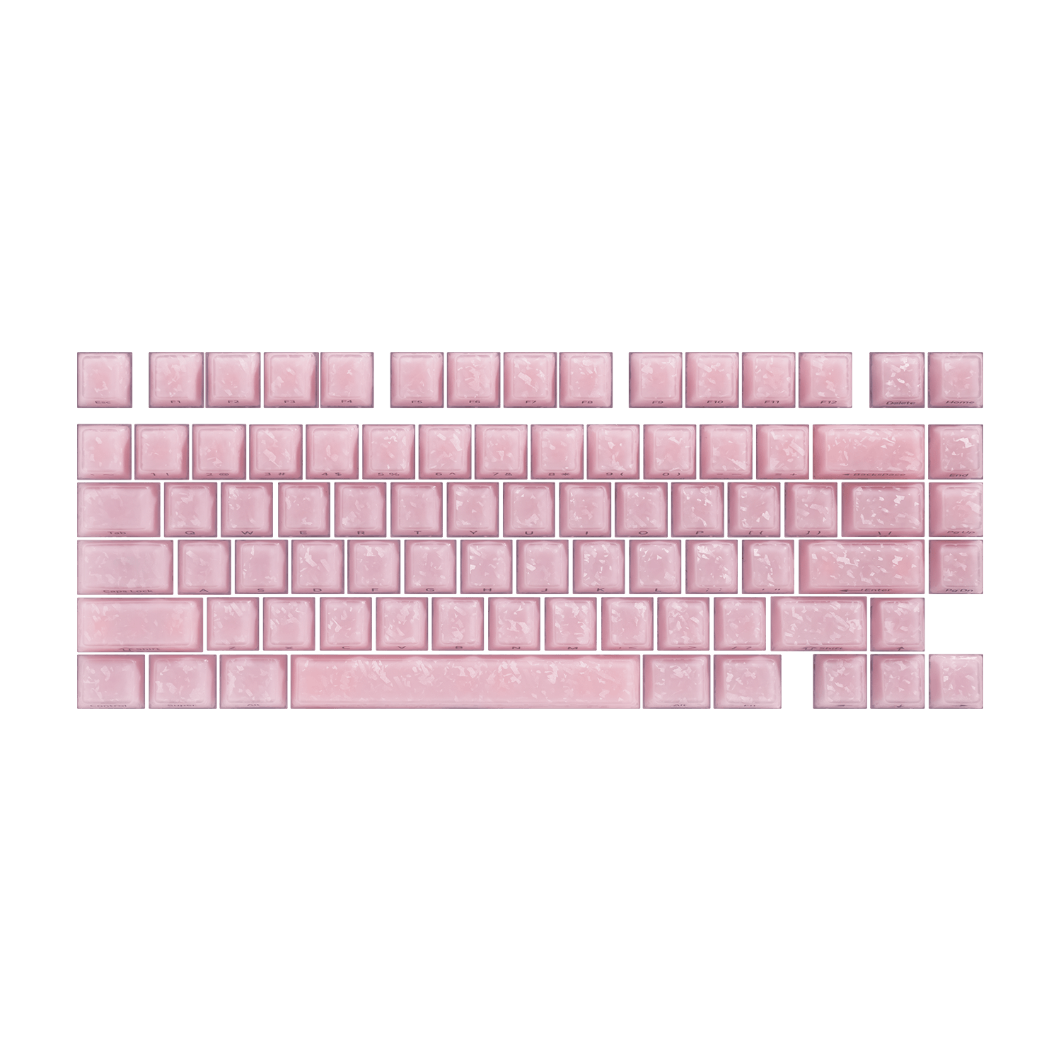 Akko Glassy Carbon Fiber Keycaps Pink