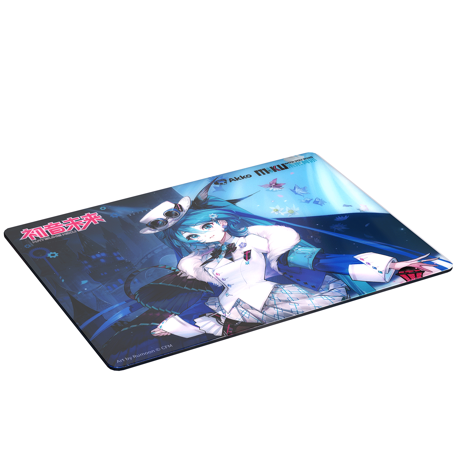 Akko Hatsune Miku WITH YOU 2025 Gaming Mouse Pad Side Details