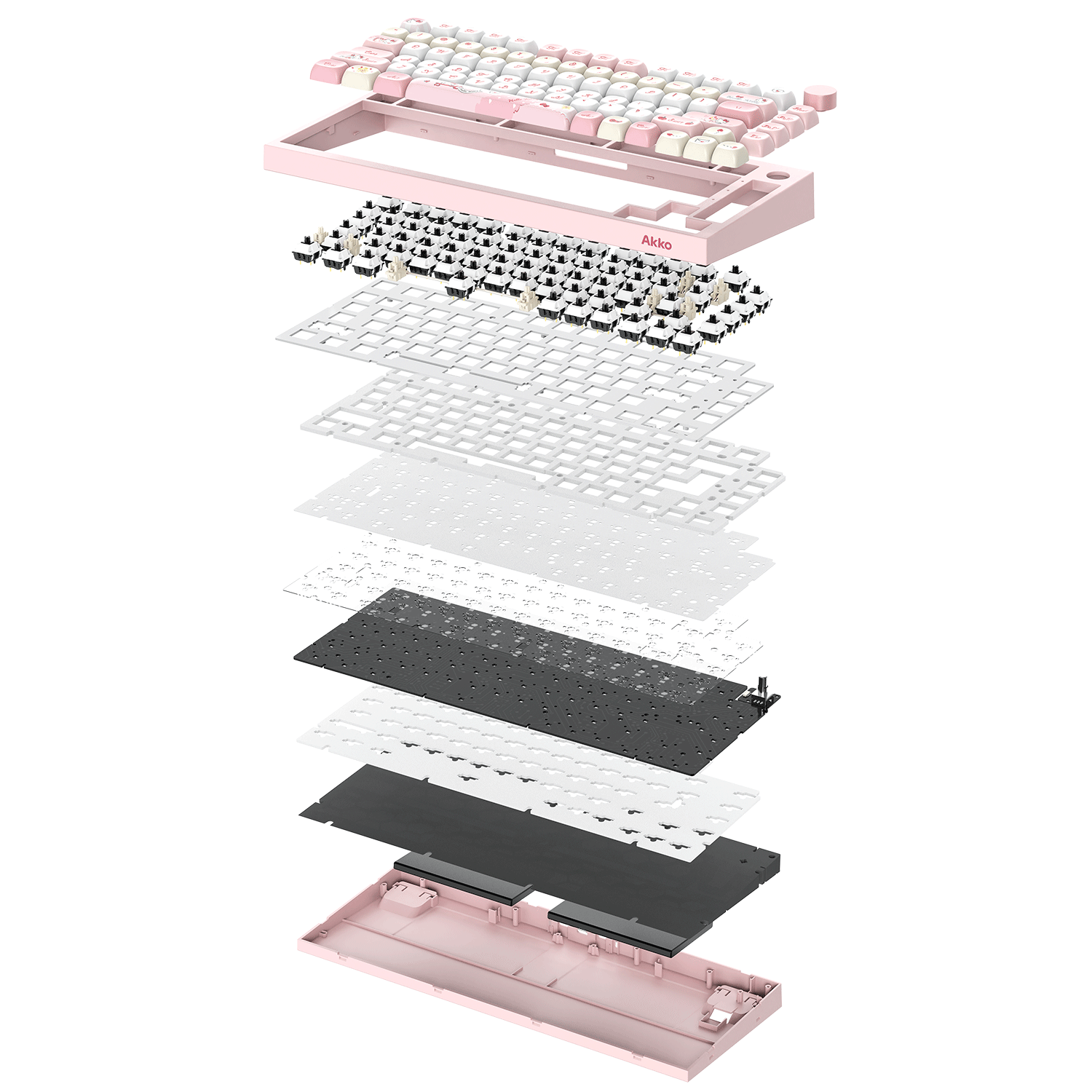 Akko Hello Kitty 5075 V5 Mechanical Keyboard Structure