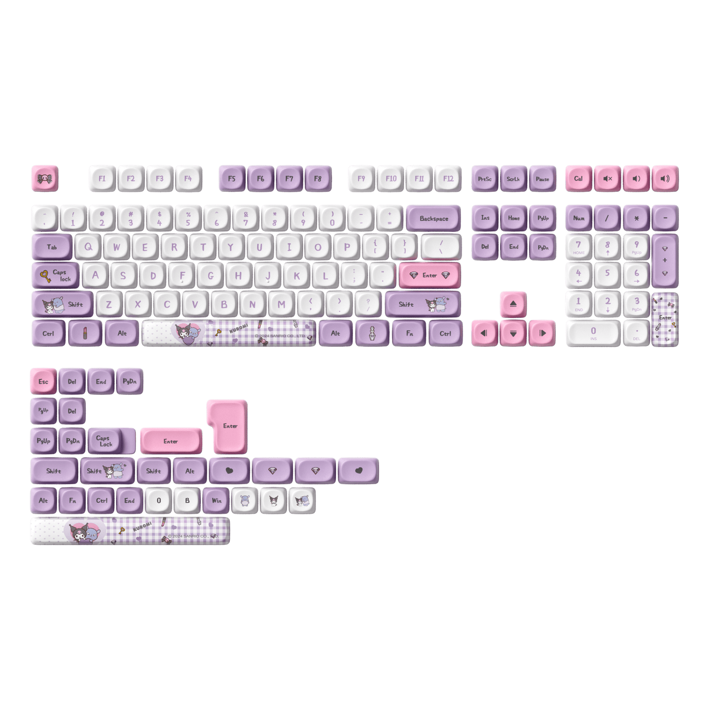 Kuromi keycap set (129 keys)