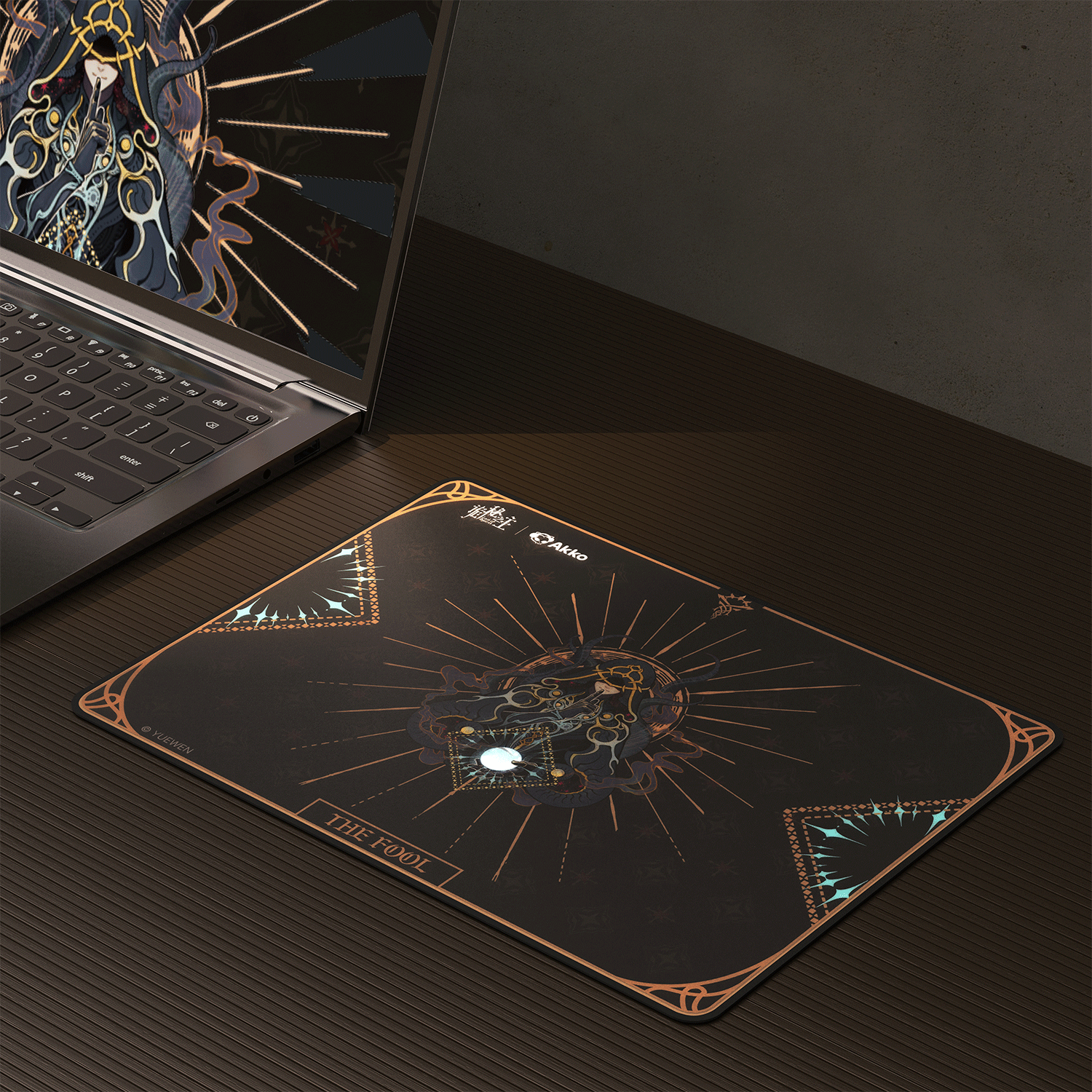 Akko Lord of the Mysteries Glass Gaming Mouse Pad Side