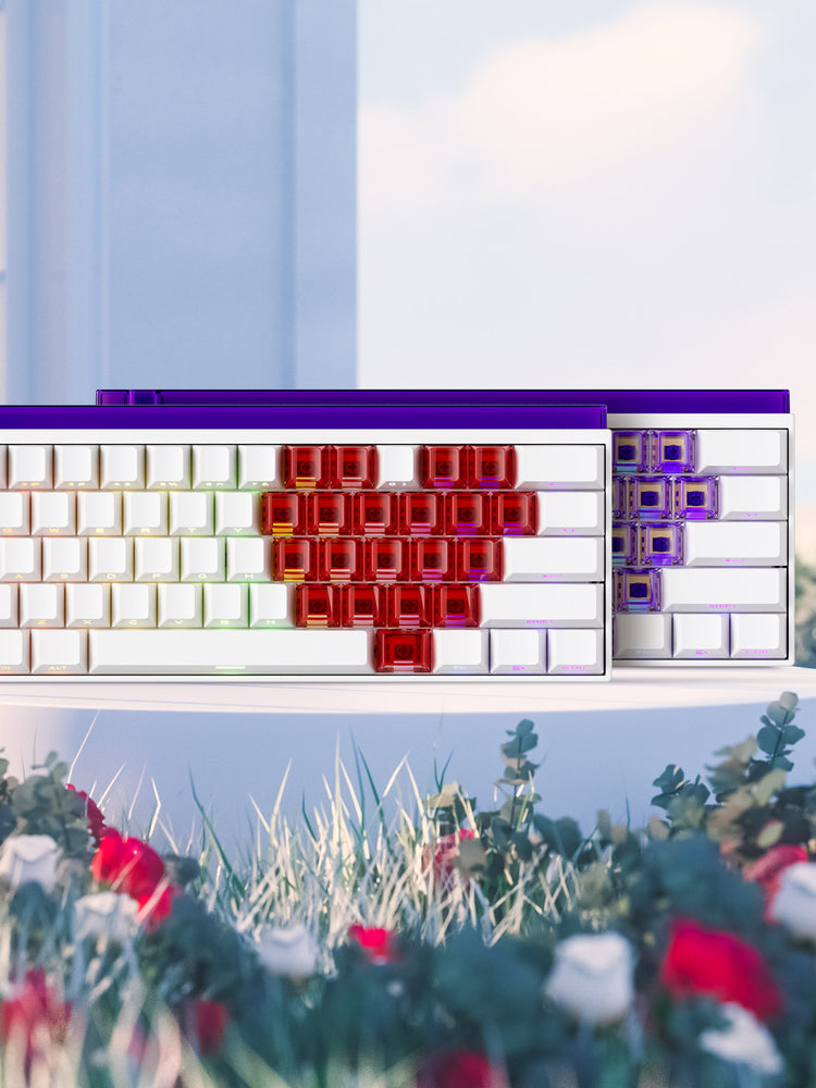 Akko Love Keycaps Install on the Keyboard