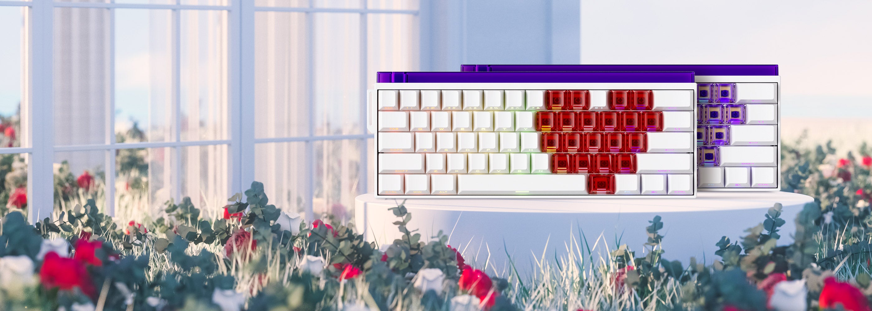 Akko Love Keycaps Install on the Keyboard