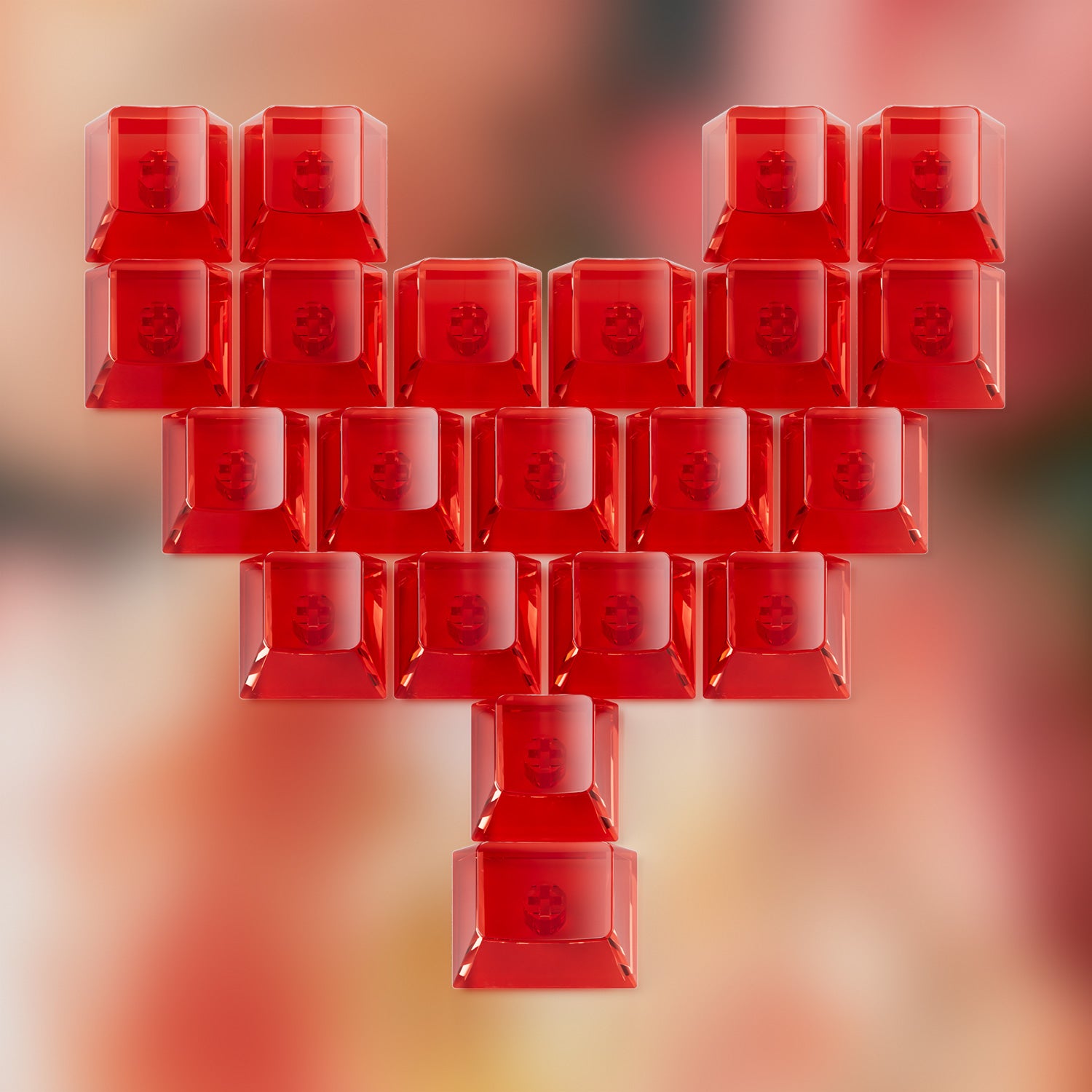 Akko love keycaps red