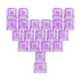 Akko love keycaps purple with transparant background