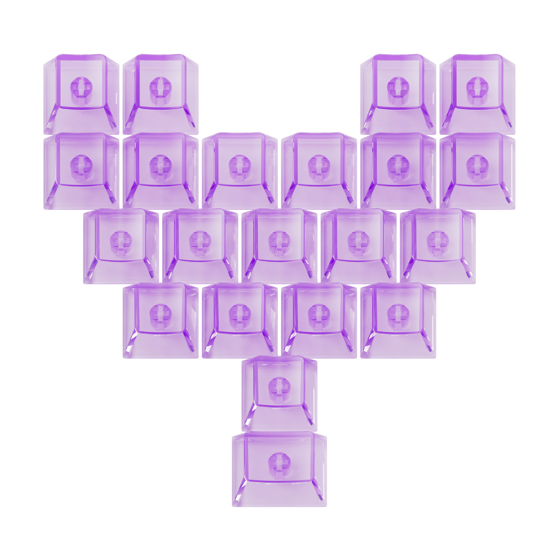 Akko love keycaps purple with transparant background