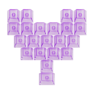 Akko love keycaps purple with transparant background