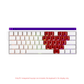 Akko red love keycaps install on the keyboard