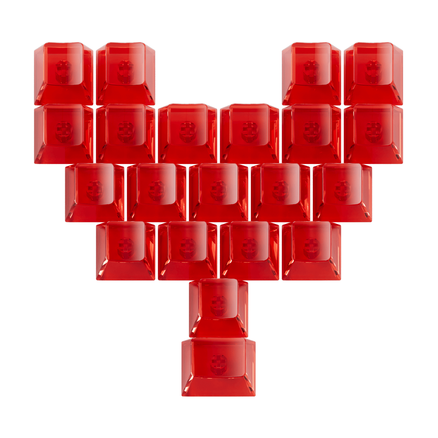 Akko love keycaps red with transparant background