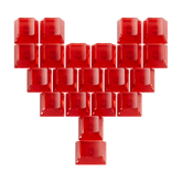 Akko love keycaps red with transparant background