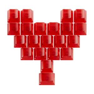 Akko love keycaps red with transparant background