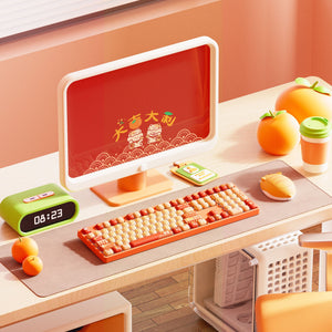 Lucky Tangerine Tastenkappen-Set auf der Tastatur