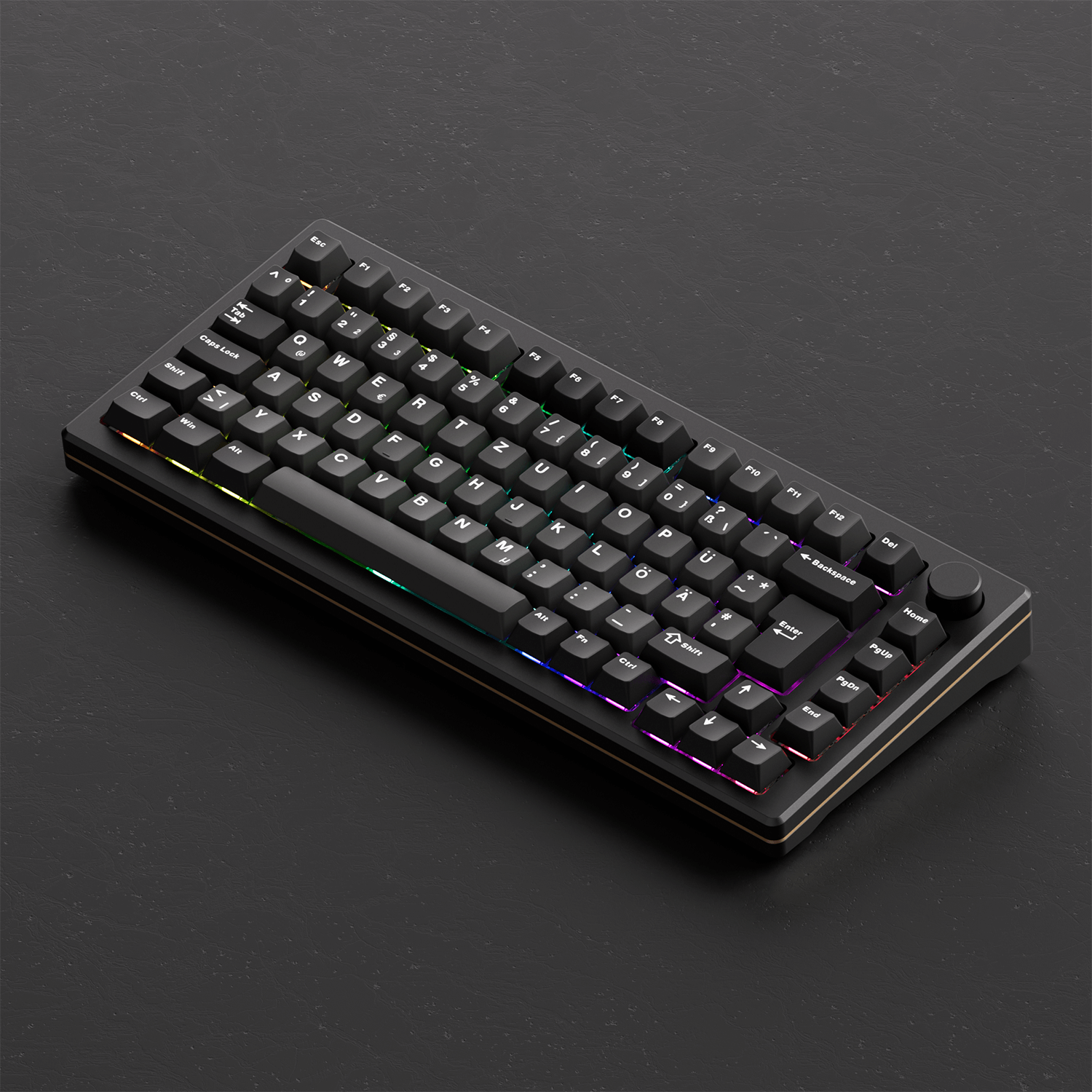 Akko MOD 007B Black Silver HE ISO Magnetic Keyboard Right Details