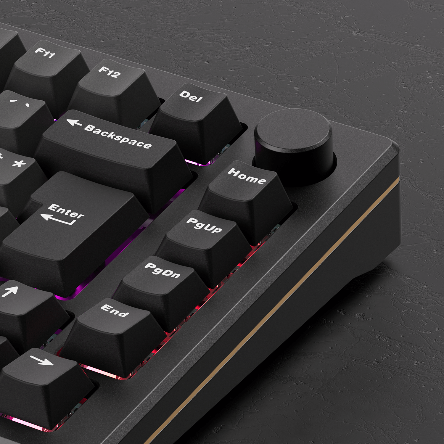 Akko MOD 007B Black Silver HE ISO Magnetic Keyboard Knob Details