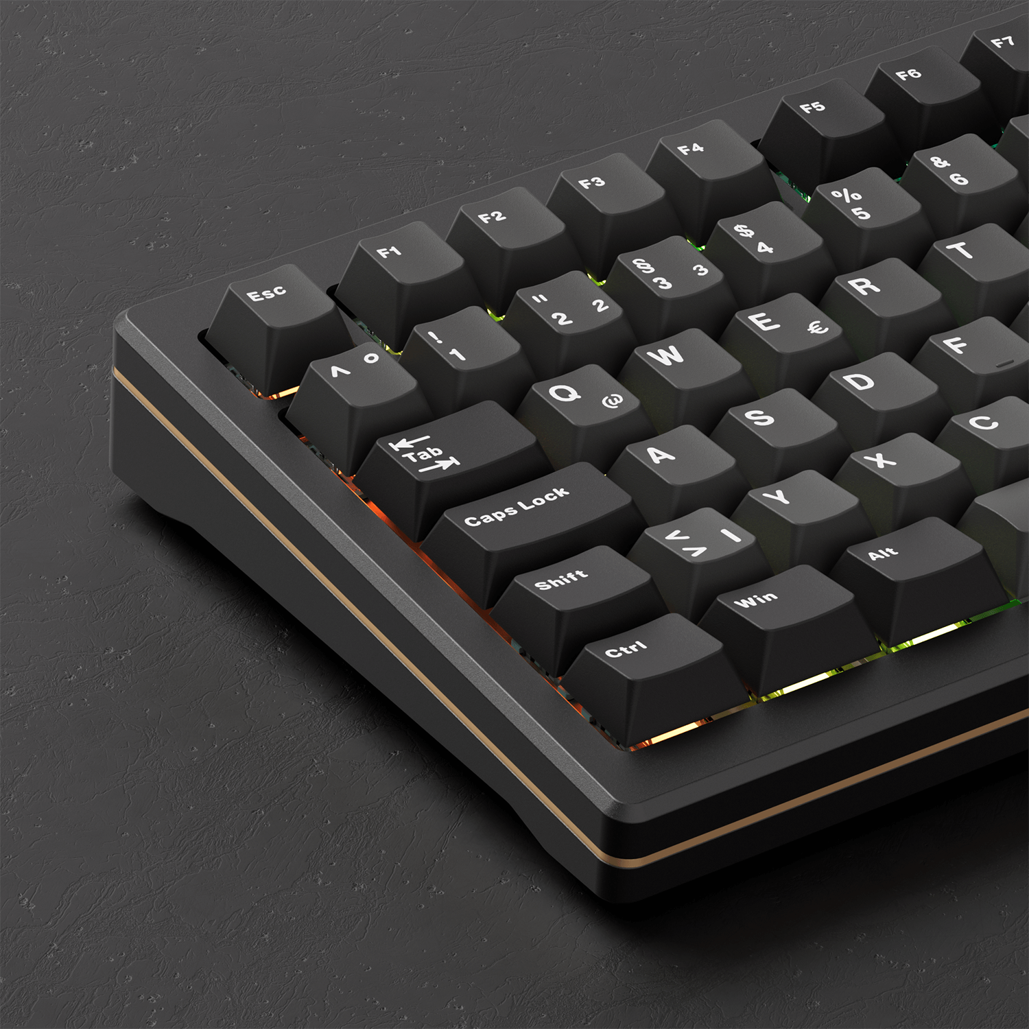 Akko MOD 007B Black Silver HE ISO Magnetic Keyboard Left Details