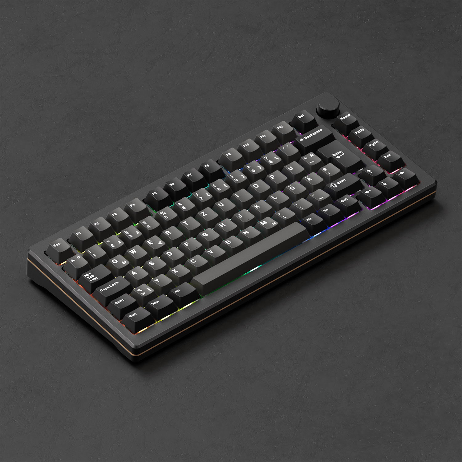 Akko MOD 007B Black Silver HE ISO Magnetic Keyboard Left Details