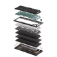 Akko MOD 007B Black Silver HE ISO Magnetic Keyboard Gasket Mount