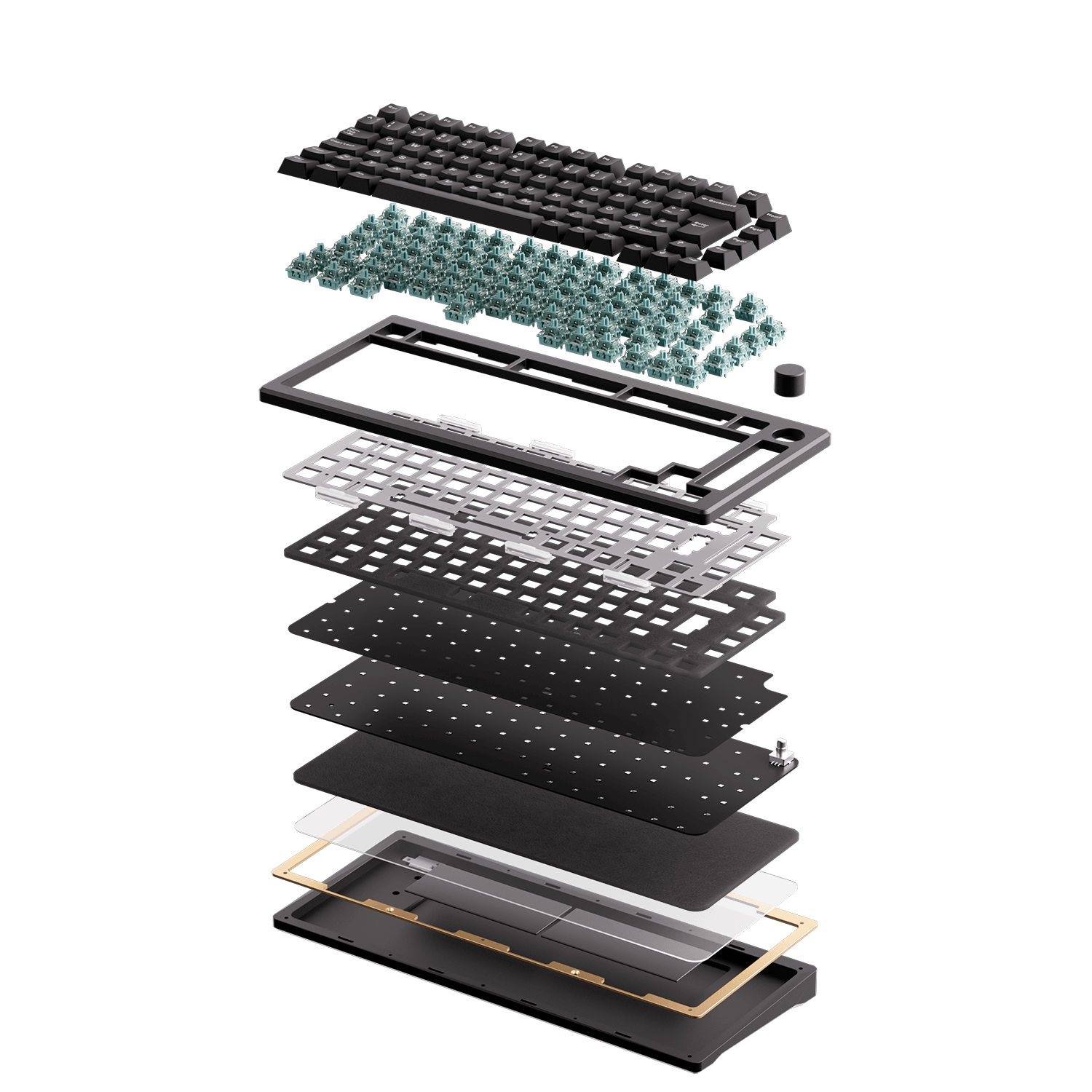 Akko MOD 007B Black Silver HE ISO Magnetic Keyboard Gasket Mount