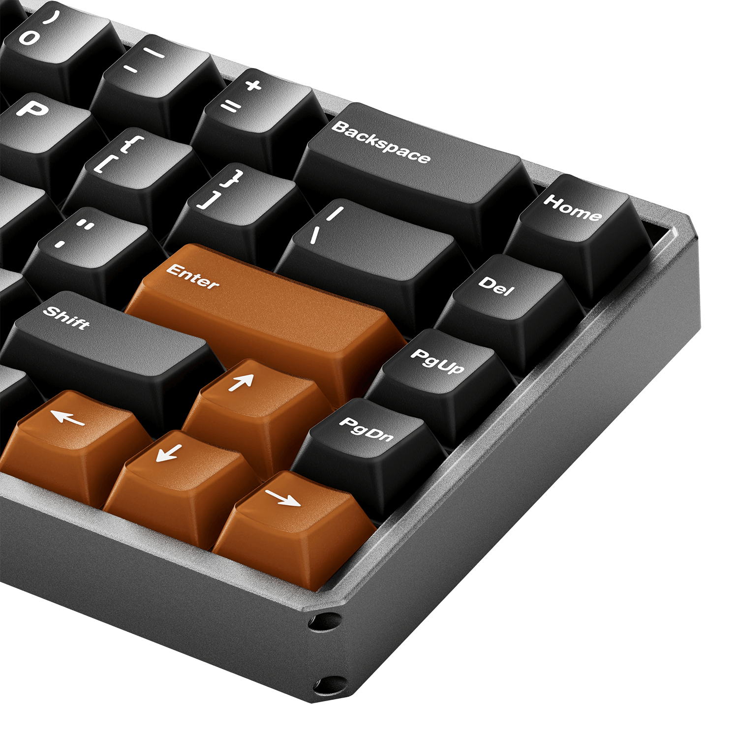 Akko MOD68 HE Magnetic Keyboard Misty Black Tea Right Detail