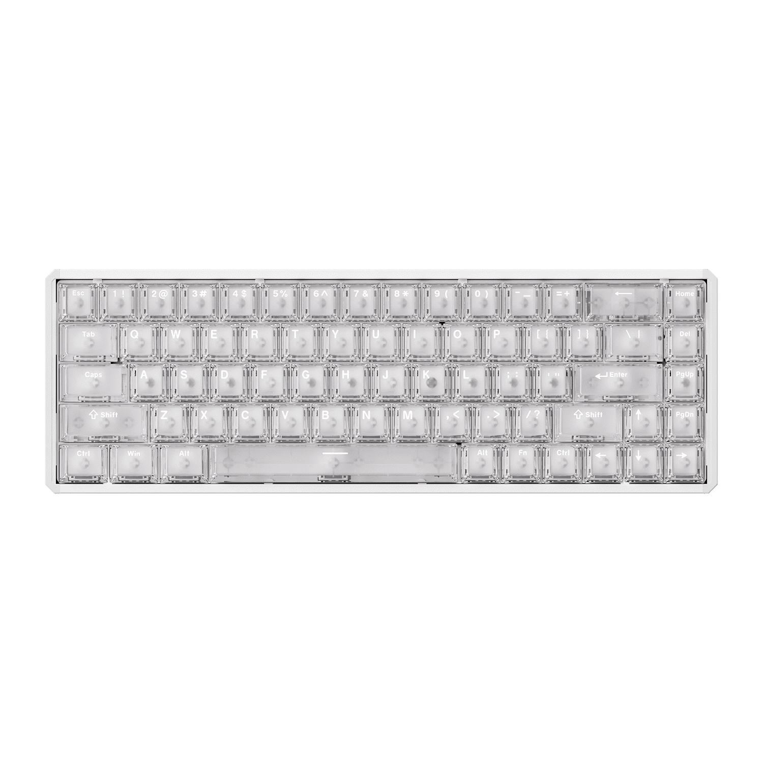 Akko MOD68 HE Magnetic Keyboard White Transparent
