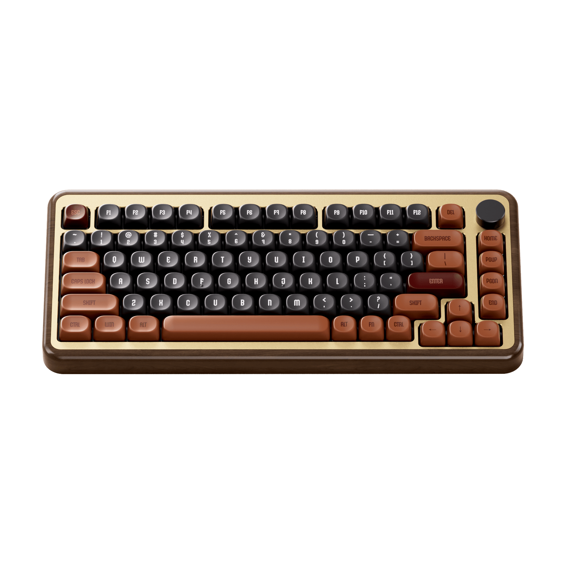 Akko MU02 Wooden Keyboard Details Front Side
